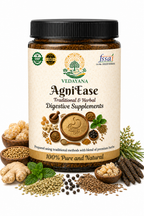 AgniEase Ayurvedic digestive supplement by Vedayana | natural herbal capsules for bloating gas acidity and gut health relief India