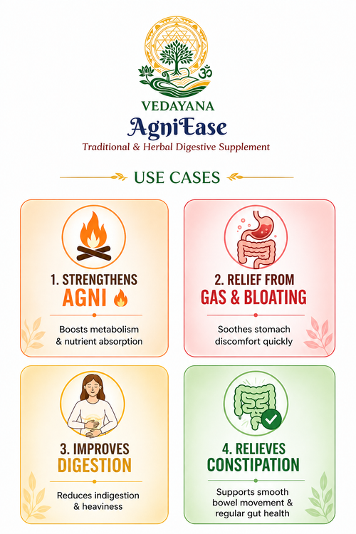 AgniEase - Ayurvedic Digestive Supplement for Gut Health & Acidity