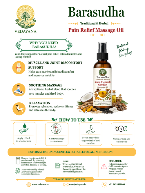 Barasudha - Ayurvedic Massage Oil to Support Joint and Muscle Comfort