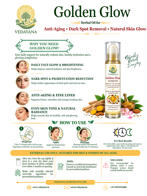 Golden Glow – Ayurvedic Face Oil to Support Skin Glow and Natural Radiance