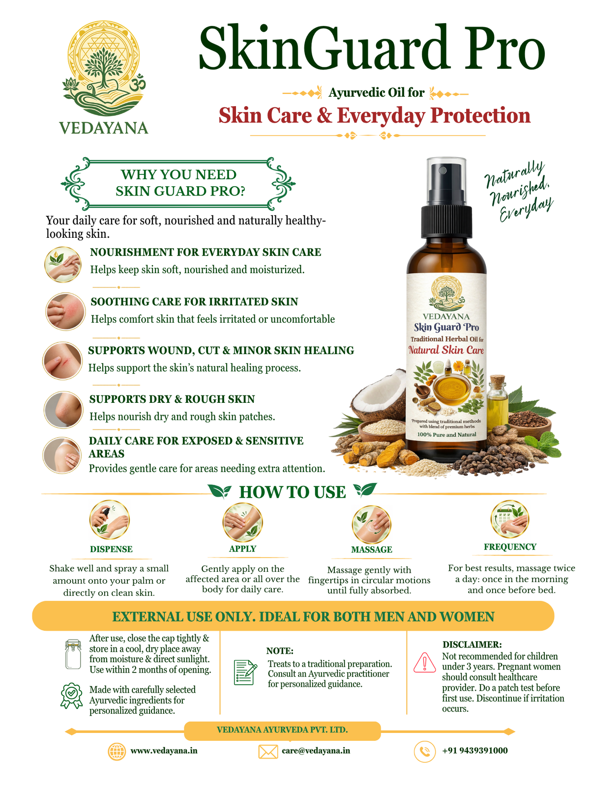 Skin Guard Pro – Ayurvedic Oil for Skin Infections & Everyday Protection